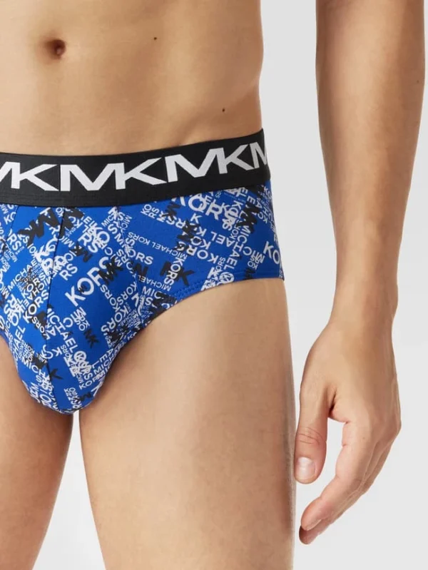 Großhandel ✨ MICHAEL Michael Kors Slip Mit Logo-Bund Im 3er-Pack Modell ‘STRETCH FACTOR’ – Royalblau ? 4