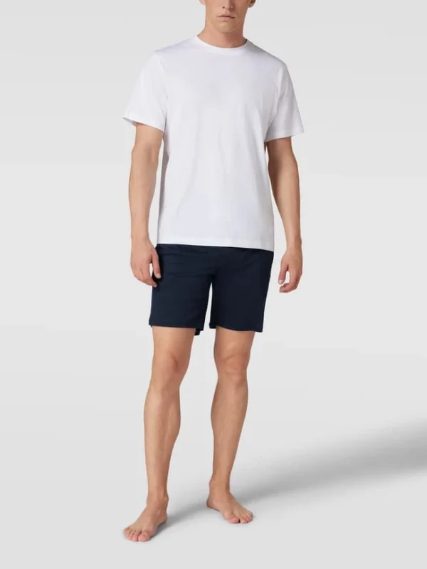 Top 10 ? BOSS Pyjama-Hose Mit Label-Stitching Modell ‘Ultralight Shorts’ – Marineblau ? 1