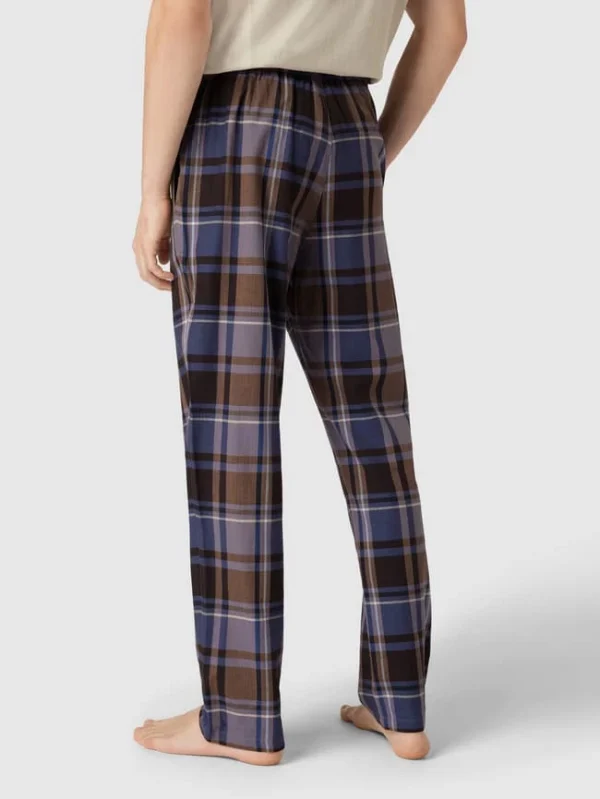 Blitzangebot ? Schiesser Pyjama-Hose Mit Glencheck-Muster Modell ‘Mix + Relax Hose Lang’ – Dunkelbraun ? 6