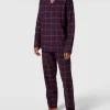 Budget ❤️ Schiesser Pyjama Mit Karomuster Modell ‘Warming’ – Dunkelrot ⭐ 16