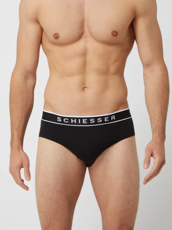 Besorgen ? Schiesser Slip Mit Logo-Bund Im 3er-Pack – Schwarz ❤️ 3