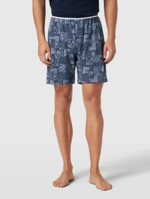 Schlussverkauf ⭐ Mey Pyjama-Shorts Mit Allover-Muster Modell ‘PAISLEY’ – Dunkelblau ✔️ 5