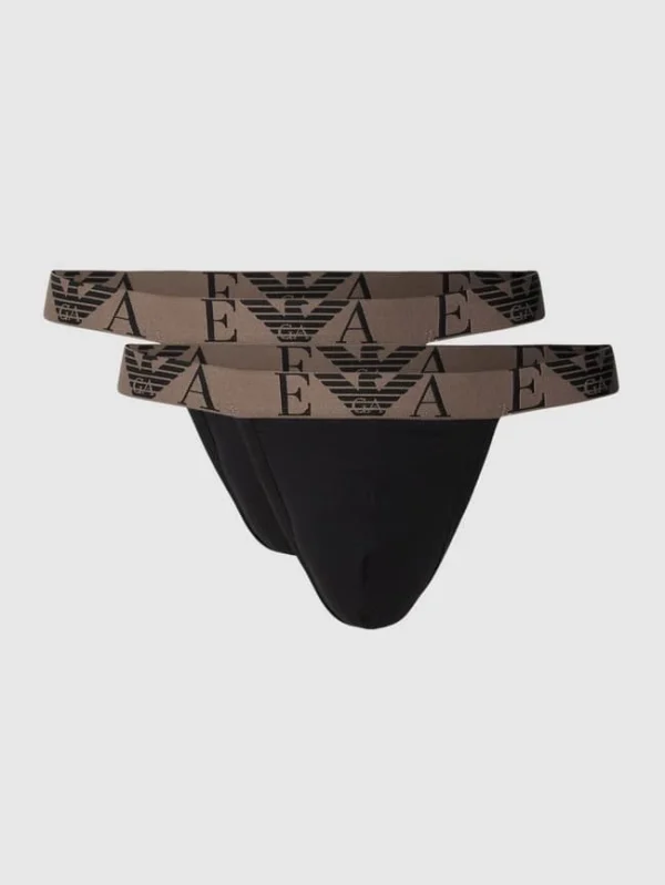 Besorgen ❤️ Emporio Armani Jockstrap Mit Logo-Bund Im 2er-Pack Modell ‘BOLD MONOGRAM’ – Schwarz ? 3