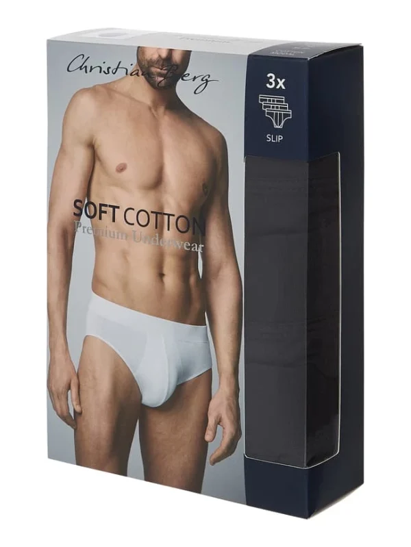 Coupon ? Christian Berg Men Slip Im 3er-Pack – Schwarz ⭐ 3