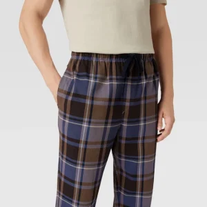 Blitzangebot ? Schiesser Pyjama-Hose Mit Glencheck-Muster Modell ‘Mix + Relax Hose Lang’ – Dunkelbraun ? 11