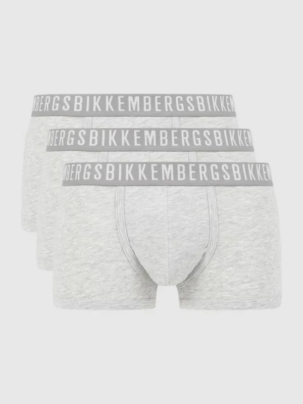 Bestpreis ? Bikkembergs Trunks Mit Stretch-Anteil Im 3er-Pack – Mittelgrau Meliert ? 1