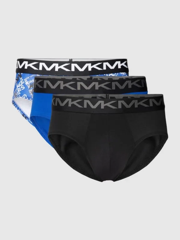 Großhandel ✨ MICHAEL Michael Kors Slip Mit Logo-Bund Im 3er-Pack Modell ‘STRETCH FACTOR’ – Royalblau ? 3