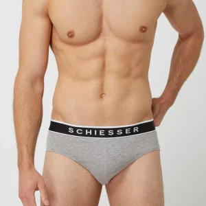 Bestes Angebot ? Schiesser Slip Mit Logo-Bund Im 3er-Pack – Mittelgrau Meliert ? 8