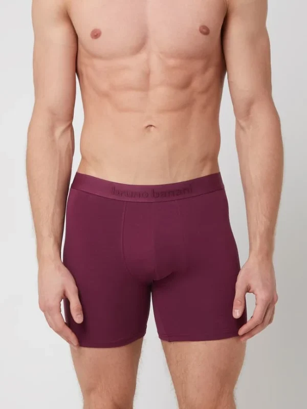 Neu ✔️ Bruno Banani Trunks Mit Stretch-Anteil Im 2er-Pack Modell ‘Long Life’ – Bordeaux Rot ✨ 4