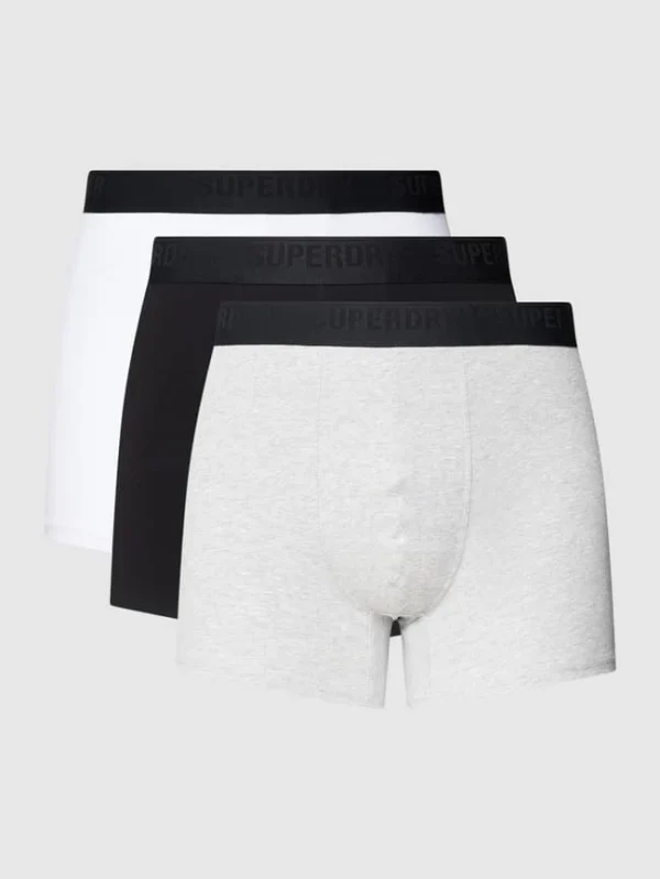 Am billigsten ? Superdry Trunks Mit Label-Details Im 3er-Pack – Mittelgrau Meliert ? 3
