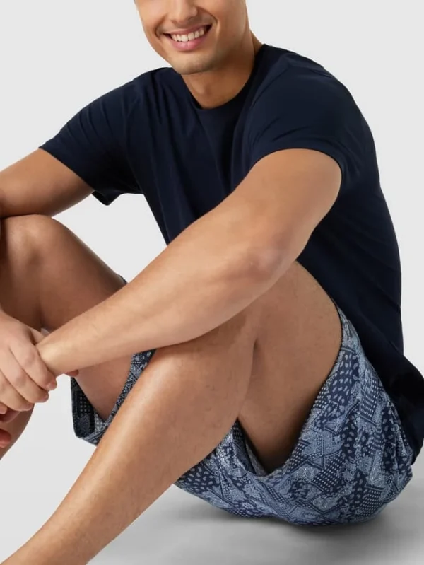 Schlussverkauf ⭐ Mey Pyjama-Shorts Mit Allover-Muster Modell ‘PAISLEY’ – Dunkelblau ✔️ 4