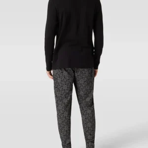 Am billigsten ? BOSS Pyjama Mit Label-Details Modell ‘Relax’ – Schwarz ? 12