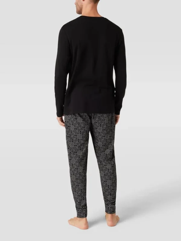 Am billigsten ? BOSS Pyjama Mit Label-Details Modell ‘Relax’ – Schwarz ? 5