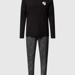 Am billigsten ? BOSS Pyjama Mit Label-Details Modell ‘Relax’ – Schwarz ? 8