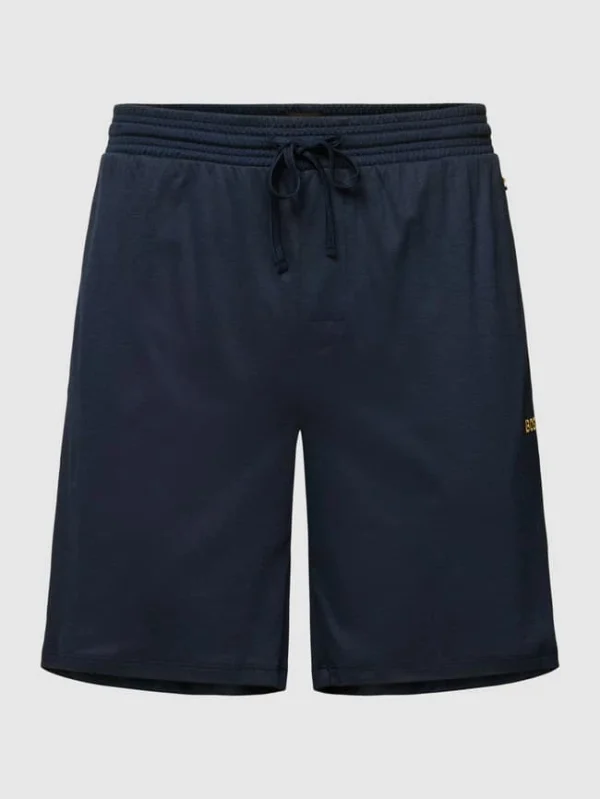 Top 10 ? BOSS Pyjama-Hose Mit Label-Stitching Modell ‘Ultralight Shorts’ – Marineblau ? 3