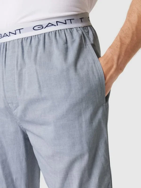 Bestpreis ? Gant Pyjama-Hose Mit Logo-Bund – Hellblau ? 4