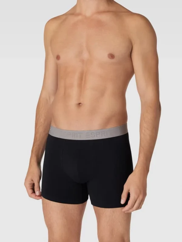 Großhandel ⭐ Esprit Trunks Mit Label-Details Im 3er-Pack – Mittelgrau Meliert ✨ 1