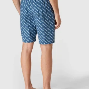 Bestes Angebot ⌛ Calvin Klein Underwear Pyjama-Shorts Mit Allover-Label – Marineblau ⌛ 15
