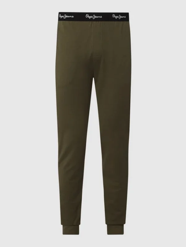 Billig ? Pepe ? Jeans Lounge-Hose Aus Baumwolle – Olivgrün ? 3