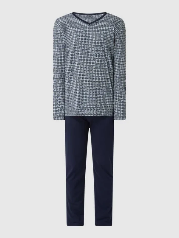 Blitzangebot ? HOM Pyjama Aus Baumwolle Modell ‘Lices’ – Dunkelblau ⌛ 3