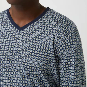 Blitzangebot ? HOM Pyjama Aus Baumwolle Modell ‘Lices’ – Dunkelblau ⌛ 10