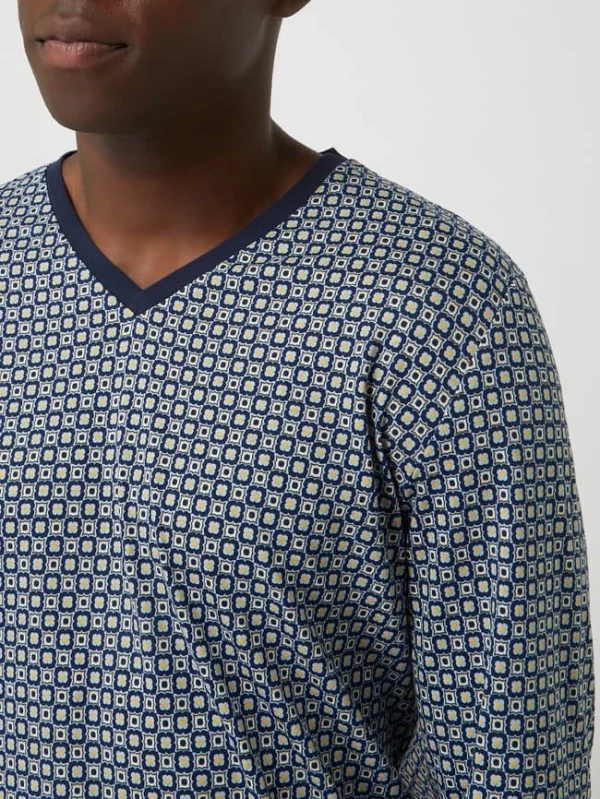 Blitzangebot ? HOM Pyjama Aus Baumwolle Modell ‘Lices’ – Dunkelblau ⌛ 4