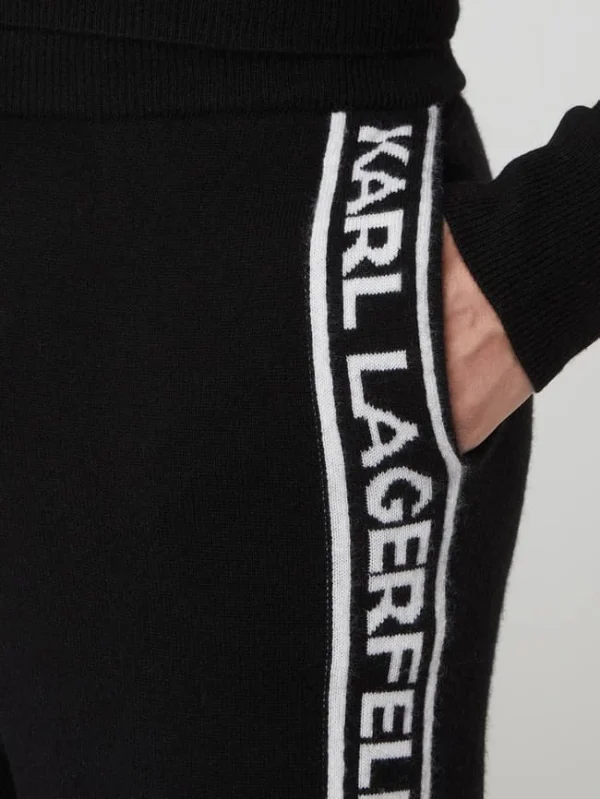 Coupon ? Karl Lagerfeld Lounge-Hose Aus Kaschmir – Schwarz ⭐ 4