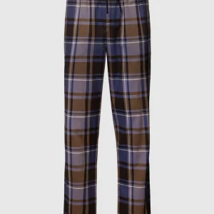 Blitzangebot ? Schiesser Pyjama-Hose Mit Glencheck-Muster Modell ‘Mix + Relax Hose Lang’ – Dunkelbraun ? 9