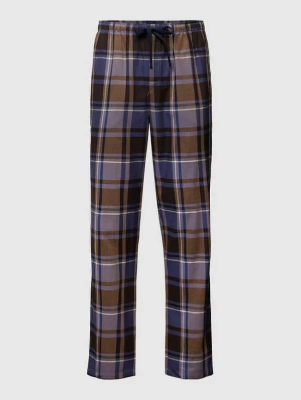 Blitzangebot ? Schiesser Pyjama-Hose Mit Glencheck-Muster Modell ‘Mix + Relax Hose Lang’ – Dunkelbraun ? 3