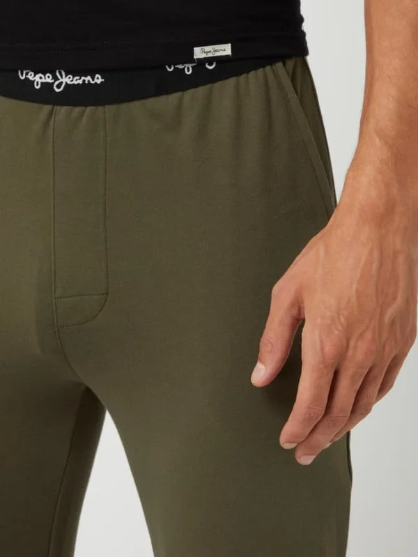 Billig ? Pepe ? Jeans Lounge-Hose Aus Baumwolle – Olivgrün ? 4