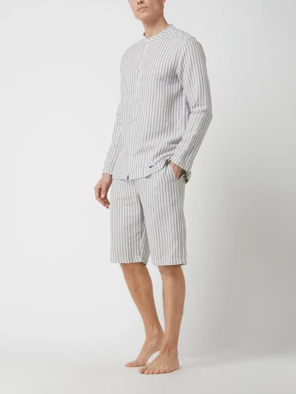 Top 10 ? Hanro Pyjama-Oberteil Aus Leinen-Baumwoll-Mix – Beige ? 1
