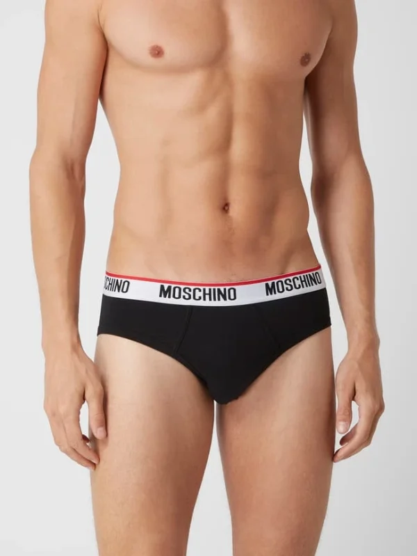 Besorgen ? Moschino Swim + Underwear Slip Mit Stretch-Anteil Im 2er-Pack – Schwarz ? 4