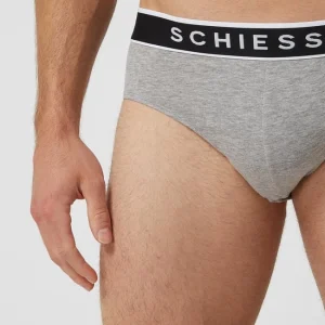 Bestes Angebot ? Schiesser Slip Mit Logo-Bund Im 3er-Pack – Mittelgrau Meliert ? 12
