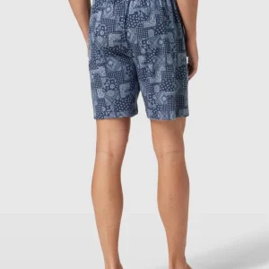 Schlussverkauf ⭐ Mey Pyjama-Shorts Mit Allover-Muster Modell ‘PAISLEY’ – Dunkelblau ✔️ 15