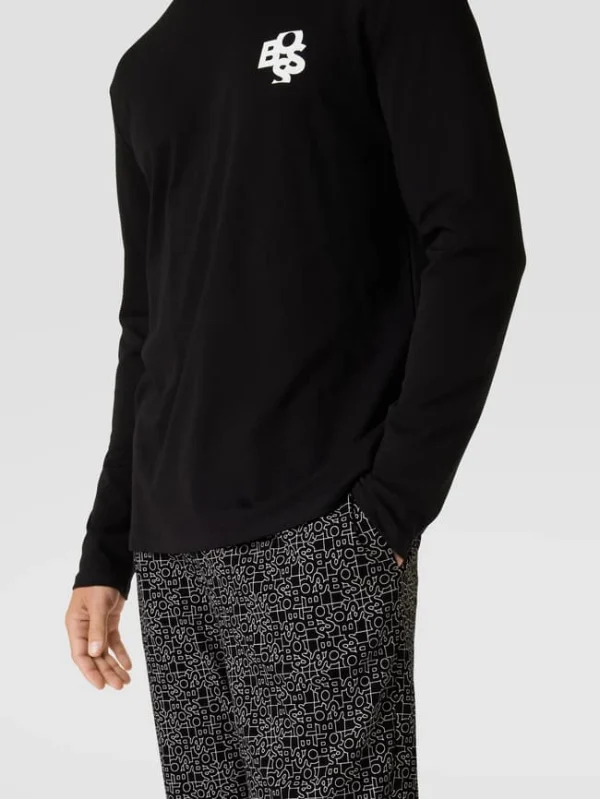 Am billigsten ? BOSS Pyjama Mit Label-Details Modell ‘Relax’ – Schwarz ? 4