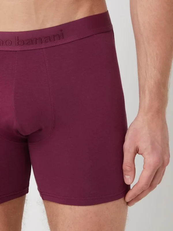 Neu ✔️ Bruno Banani Trunks Mit Stretch-Anteil Im 2er-Pack Modell ‘Long Life’ – Bordeaux Rot ✨ 3
