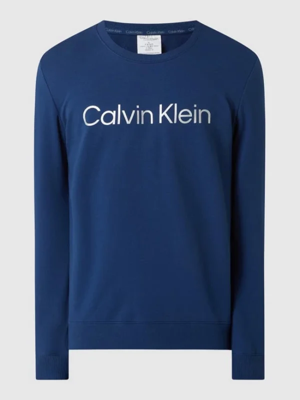 Am billigsten ? Calvin Klein Underwear Pyjama-Oberteil Mit Logo-Print – Blau ? 3