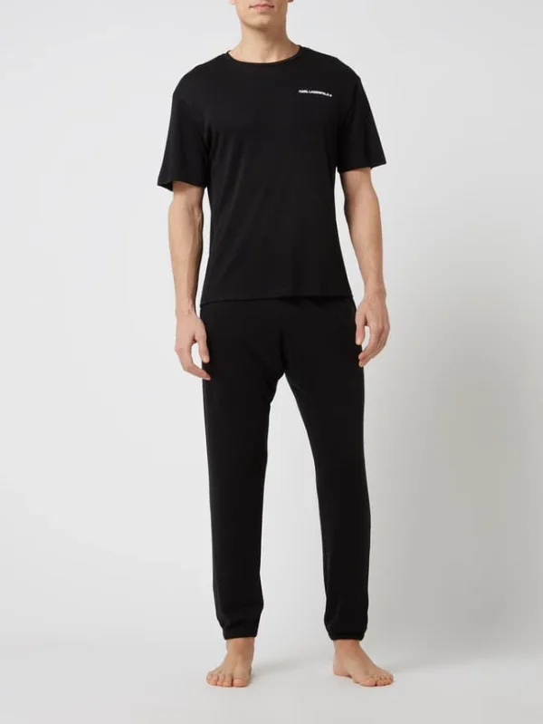 Am billigsten ? Karl Lagerfeld Pyjama Aus Lyocellmischung – Schwarz ❤️ 1