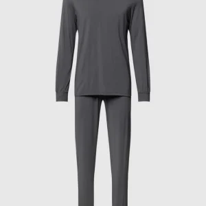 Schlussverkauf ? Schiesser Pyjama Von SCHIESSER Modell ‘Long Life Soft’ – Dunkelgrau ✔️ 8