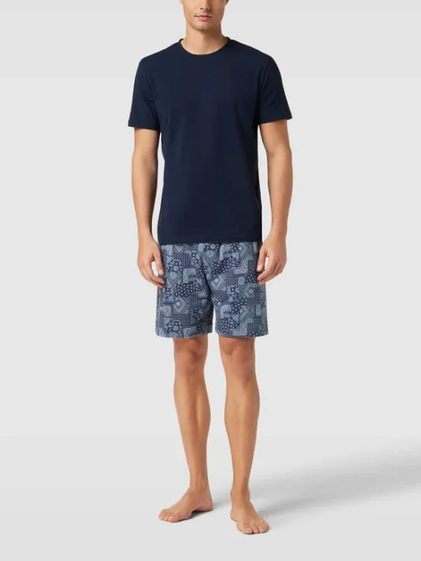 Schlussverkauf ⭐ Mey Pyjama-Shorts Mit Allover-Muster Modell ‘PAISLEY’ – Dunkelblau ✔️ 1