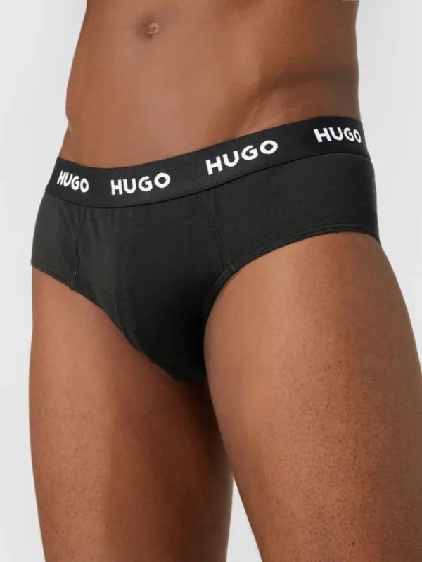 Budget ✔️ HUGO Slip Mit Label-Schriftzug Im 3er-Pack – Schwarz ? 4