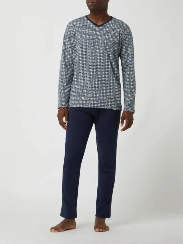 Blitzangebot ? HOM Pyjama Aus Baumwolle Modell ‘Lices’ – Dunkelblau ⌛ 1