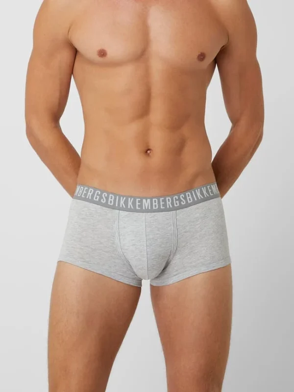 Bestpreis ? Bikkembergs Trunks Mit Stretch-Anteil Im 3er-Pack – Mittelgrau Meliert ? 4