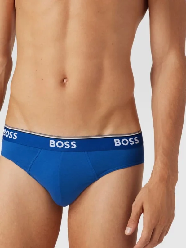 Auslauf ? BOSS Slip Mit Label-Details Im 3er-Pack Modell ‘Power’ – Royalblau ? 4