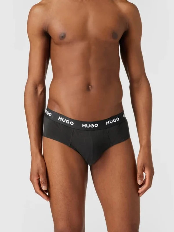 Budget ✔️ HUGO Slip Mit Label-Schriftzug Im 3er-Pack – Schwarz ? 1