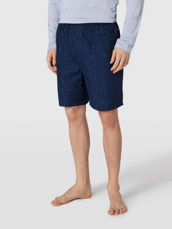 Beste Bewertungen von ? BOSS Pyjama-Shorts Mit Logo-Muster Modell ‘Urban Shorts’ – Marineblau ? 5