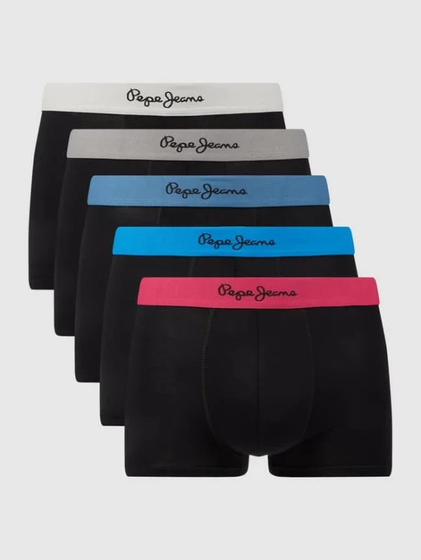 Angebote ? Pepe ? Jeans Trunks Mit Stretch-Anteil Im 5er-Pack Modell ‘Keaton’ – Mittelgrau Meliert ? 1