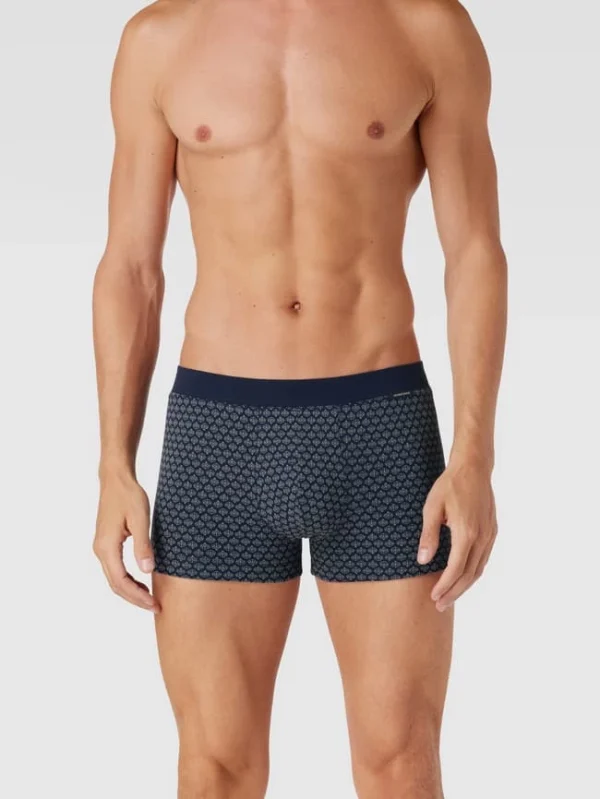 Aktion ? Schiesser Trunks Mit Allover-Muster Modell ‘Fine’ – Dunkelblau ✨ 1