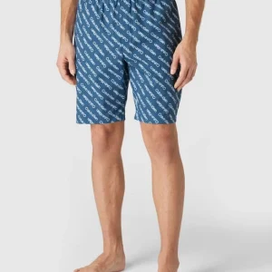 Bestes Angebot ⌛ Calvin Klein Underwear Pyjama-Shorts Mit Allover-Label – Marineblau ⌛ 13
