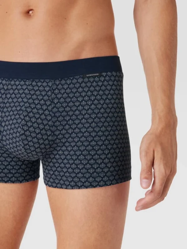 Aktion ? Schiesser Trunks Mit Allover-Muster Modell ‘Fine’ – Dunkelblau ✨ 4